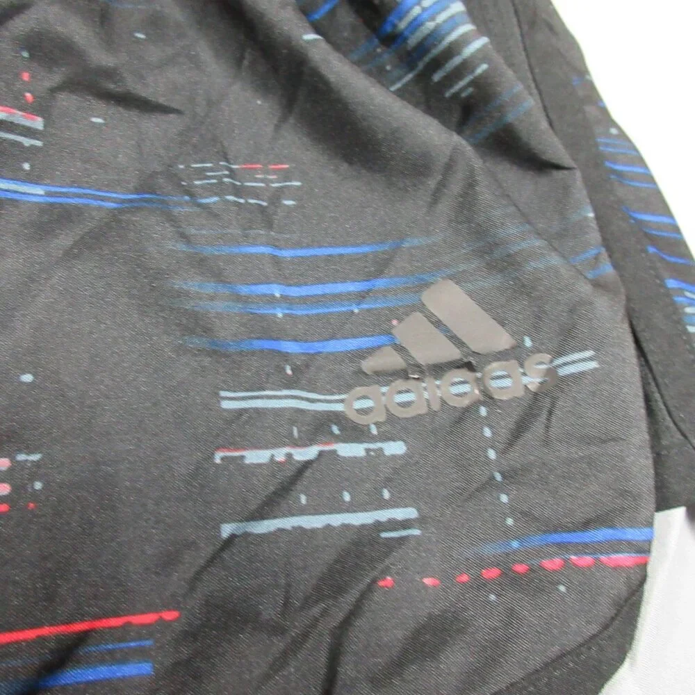 adidas womens black blue gray red lines Energy Climalite running shorts XS - Picture 3 of 5